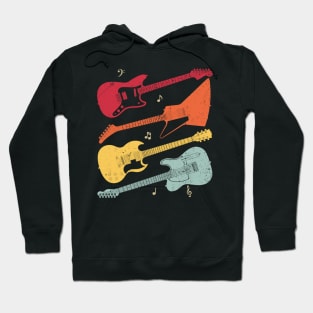 Vintage 1980 Memphis Electric Guitar Hoodie